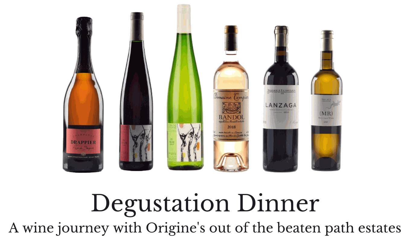 A wine journey with Origine's out of the beaten path estates Degustation Dinner